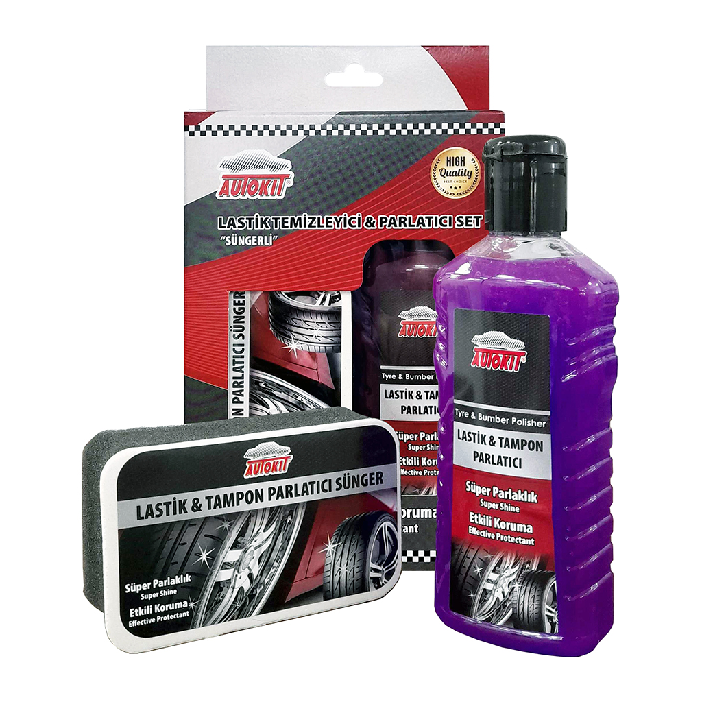 Autokit Lastik Temizleyici ve Parlatıcı Set 200 ML