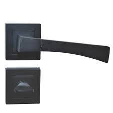 Nobel Viktorya Nikel Saten Kare Rozetli Wc Kapı Kolu