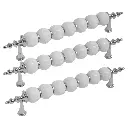 Nobel Boncuk Beyaz Krom Kulp 96MM