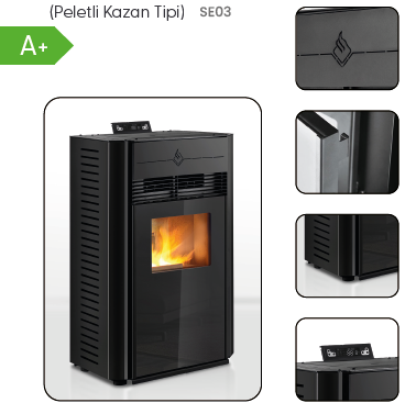 SE03 Elektrikli Fanlı Pelet (Black Seri)