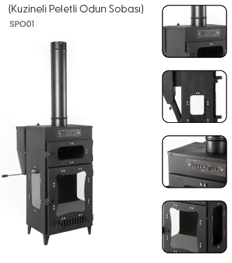 SPO01 Kuzineli Peletli Odun Sobası