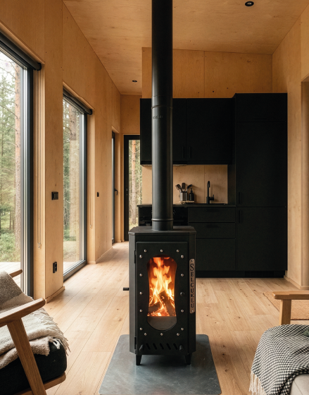 SPO02 Peletli Odunlu Beşgen Soba