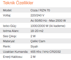 Coza Üç Tarafı Camlı Hazne