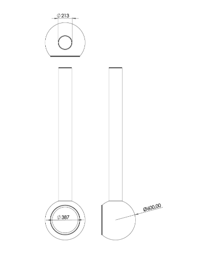 KÜRE MODEL ORTA ŞÖMİNE 60X60