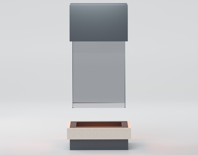 ASMA DİKDÖRTGEN CAMLI MODEL ORTA ŞÖMİNE 95X65