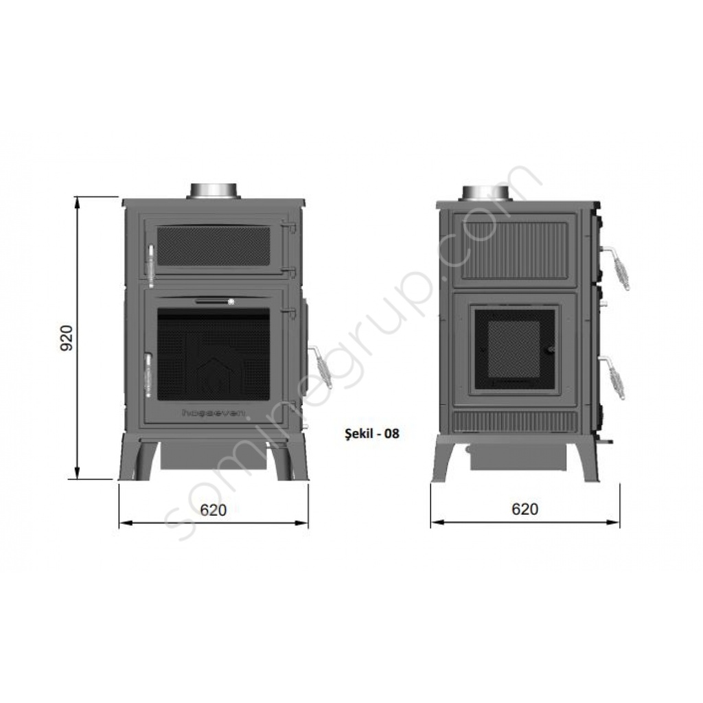 8000 DÖKÜM ŞÖMİNE SOBA