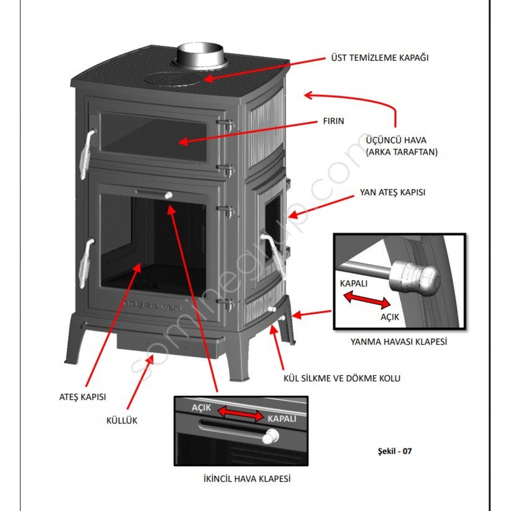 8000 DÖKÜM ŞÖMİNE SOBA