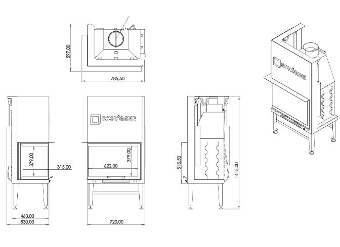 70 CM SOL CAMLI ASANSÖRLÜ ŞÖMİNE HAZNESİ