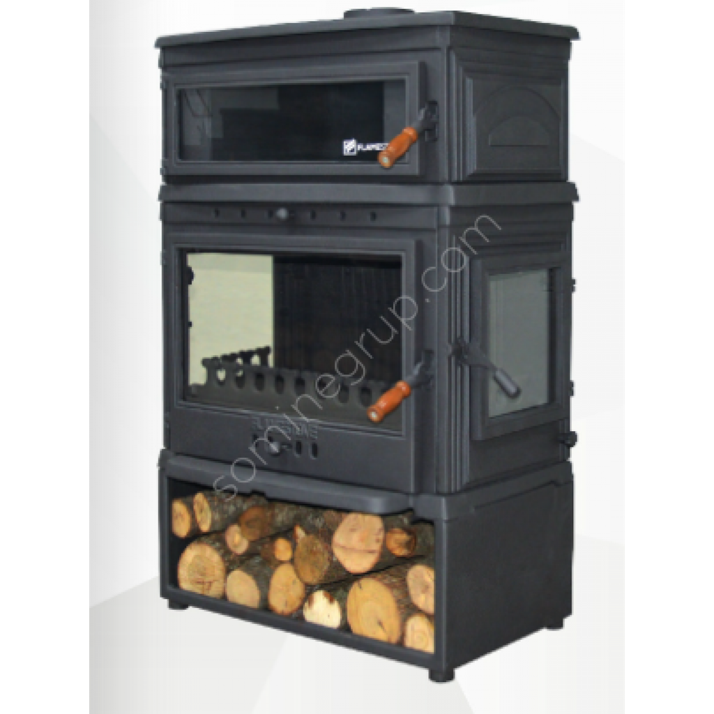 Retro Lux Dik Yan Kapak Style Döküm Soba